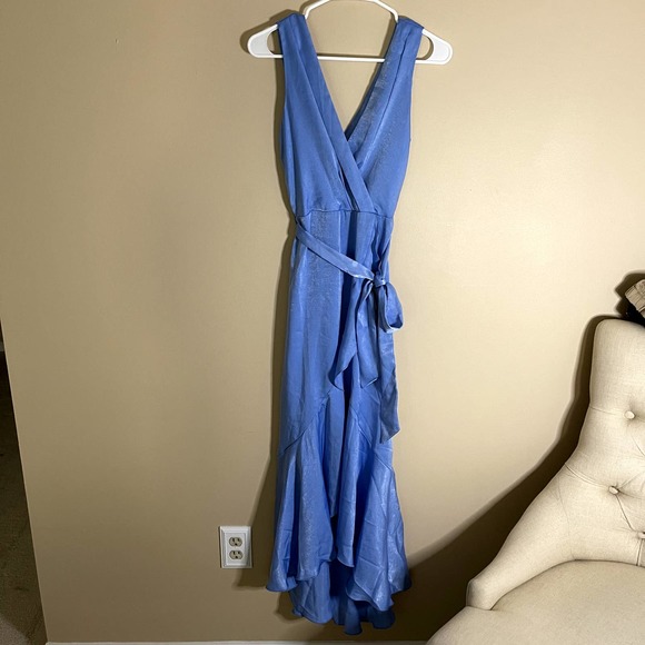 ASOS Dresses & Skirts - ASOS Flounce London Satin Wrap Front Midaxi Dress 4